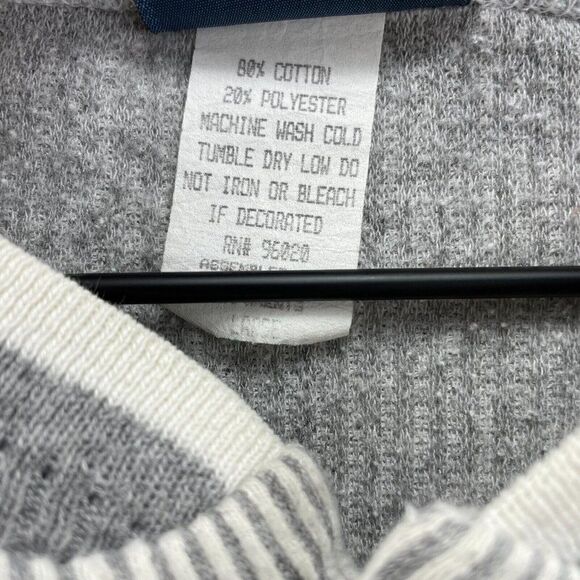VTG Nortel Networks Cable Modems 1/4 Button Sweater Sweatshirt Gray Mens L USA - Picture 5 of 8
